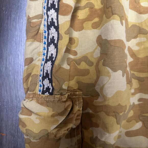 Sundance Camo Linen Blend Cropped Cargo Pants - Picture 5 of 5